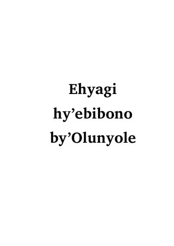 Ehyagi Hyʼebibono Byʼolunyole Lunyole Dictionary Sylvester N M Musimami