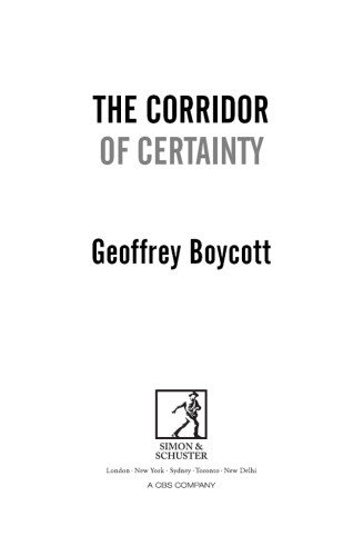 The Corridor Of Certainty Boycott Geoffrey