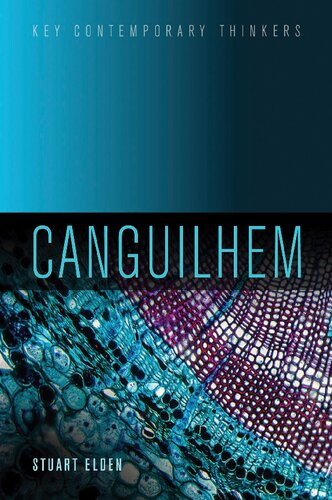 Canguilhem 1st Edition Stuart Elden
