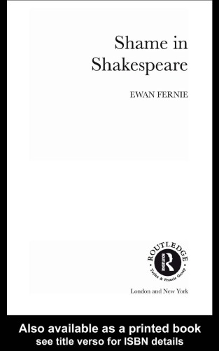 Shame In Shakespeare Fernie Ewan