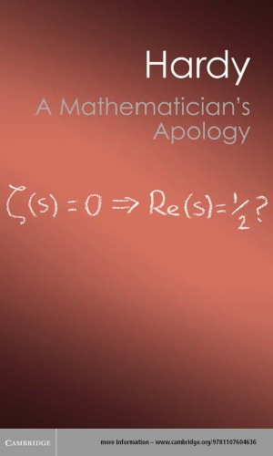 A Mathematicians Apology Hardy Godfrey Harold
