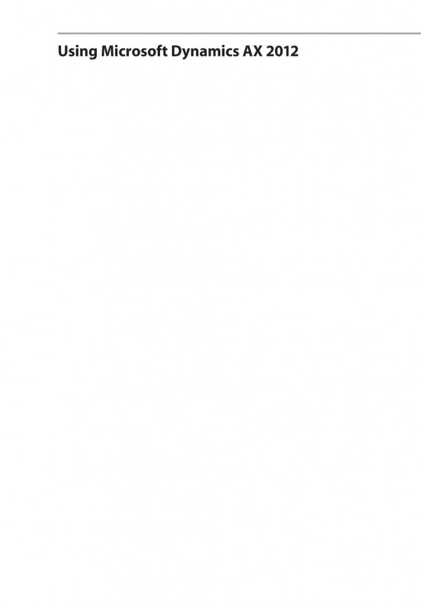 Using Microsoft Dynamics Ax 2012 Andreas Luszczak Auth