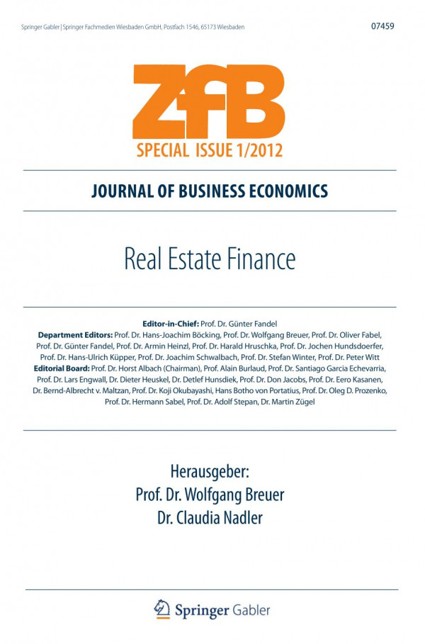 Real Estate Finance 1st Edition Prof Dr Wolfgang Breuer Dr Claudia Nadler Auth