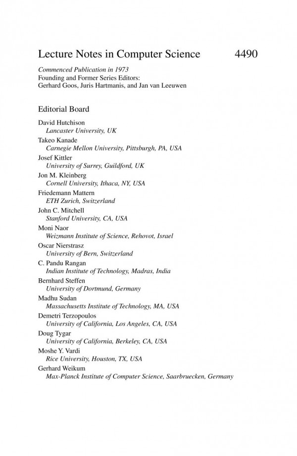 Computational Science Iccs 2007 7th International Conference Beijing China May 27 30 2007 Proceedings Part Iv 1st Edition Tieju Ma