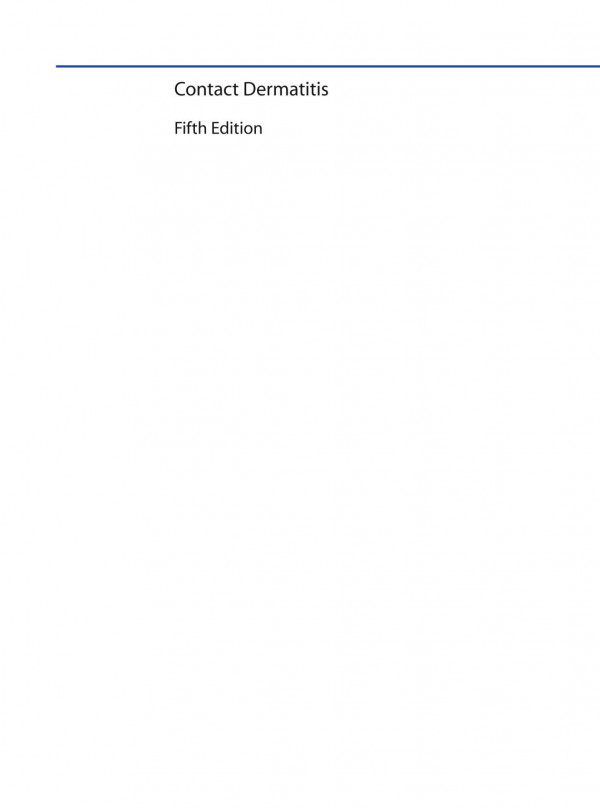 Contact Dermatitis 5th Edition Jeanmarie Lachapelle Jeanne Duus Johansen