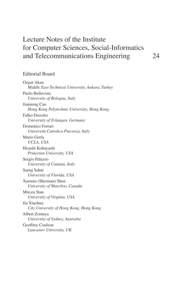 Sensor Systems And Software First International Icst Conference Scube 2009 Pisa Italy September 79 2009 Revised Selected Papers 1st Edition Gavin E Churcher