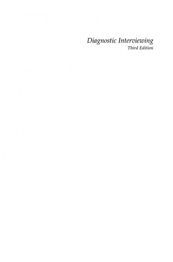 Diagnostic Interviewing Samuel M Turner Nancy Heiser Michel Hersen Auth