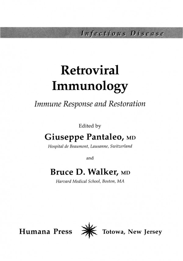 Retroviral Immunology Immune Response And Restoration 1st Edition Bette T Korber