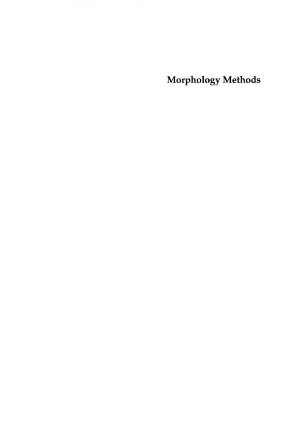 Morphology Methods Cell And Molecular Biology Techniques 1st Edition Ricardo V Lloyd Md