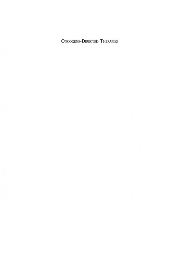Oncogenedirected Therapies 1st Edition Susan J Done Ma Mb Bchir