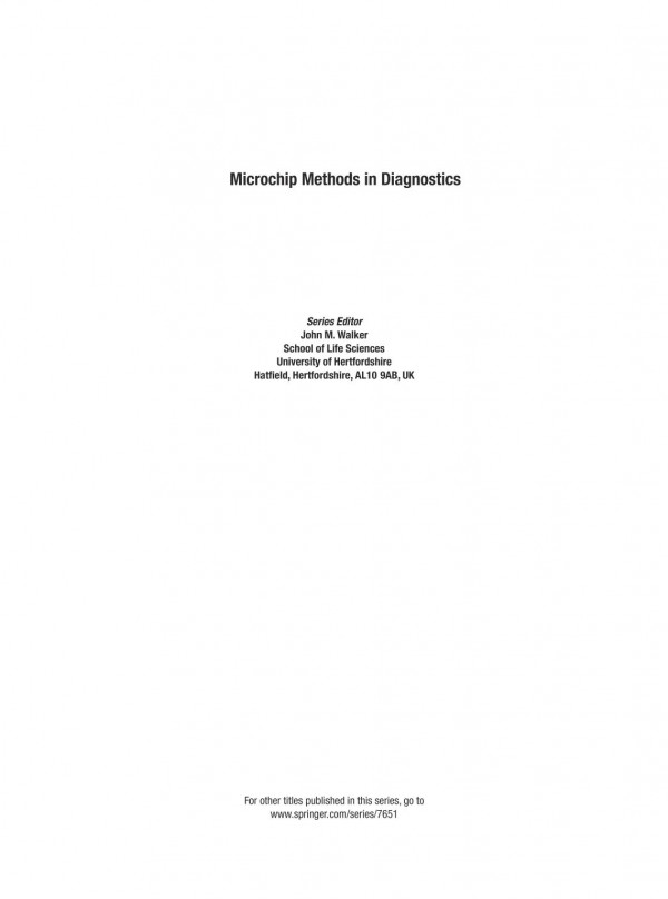 Microchip Methods In Diagnostics 1st Edition Ursula Bilitewski Auth