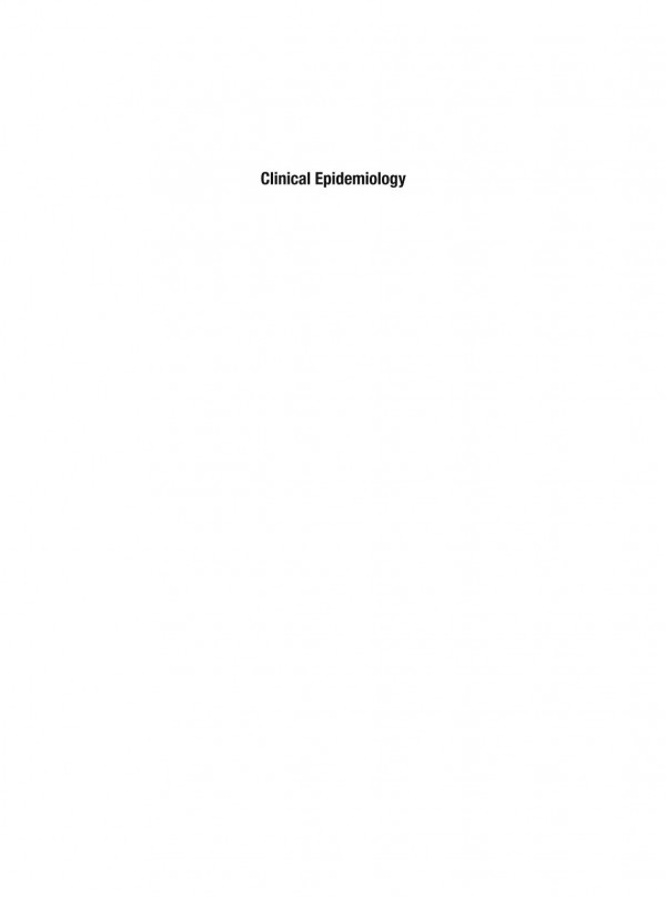 Clinical Epidemiology Practice And Methods 1st Edition Patrick Parfrey