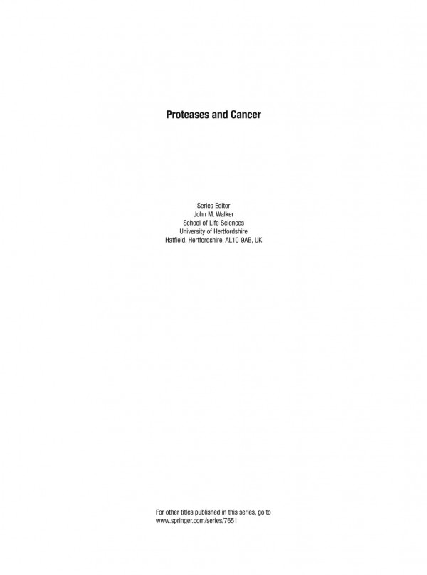 Proteases And Cancer Methods And Protocols 1st Edition Nesrine I Affara