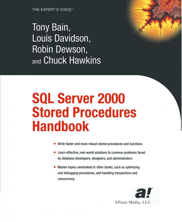 Sql Server 2000 Stored Procedures Handbook 1st Edition Tony Bain