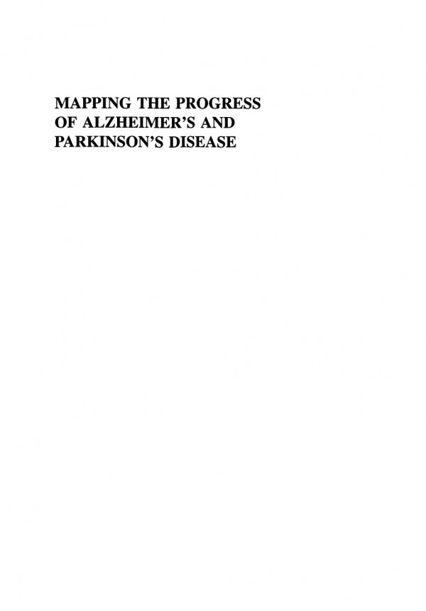 Mapping The Progress Of Alzheimers And Parkinsons Disease 1st Edition Dennis J Selkoe