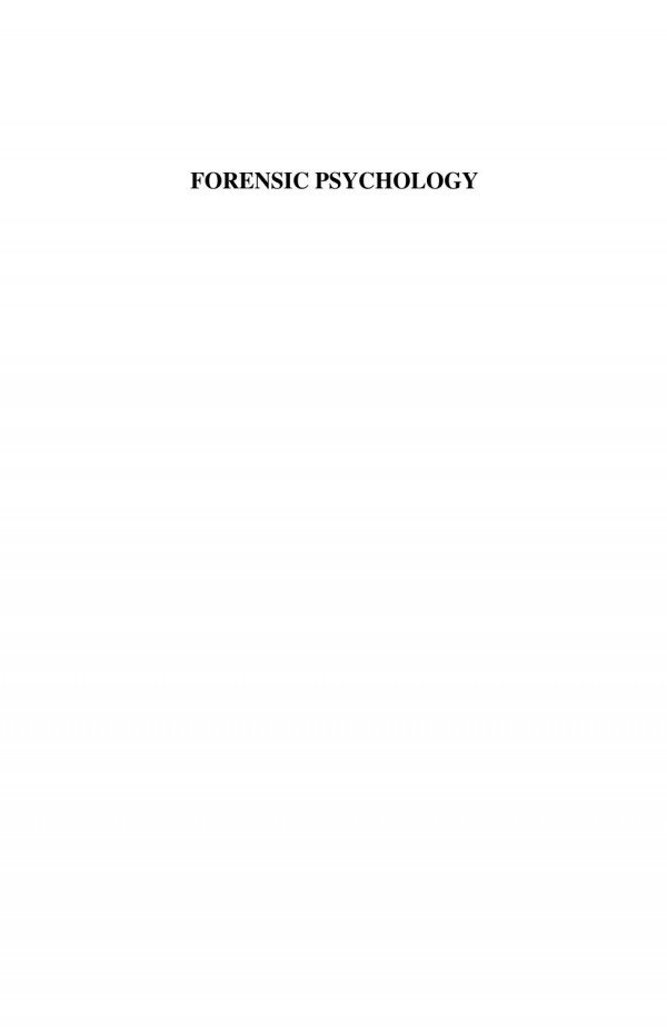 Forensic Psychology From Classroom To Courtroom 1st Edition Brent Van Dorsten Phd Auth