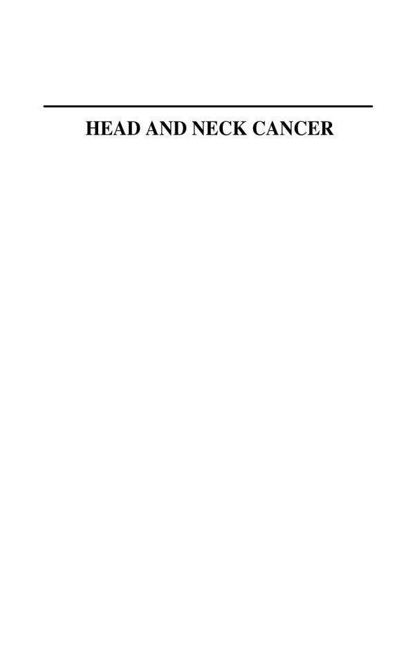 Head And Neck Cancer 1st Edition Gregory Masters Md Bruce Brockstein Md Auth