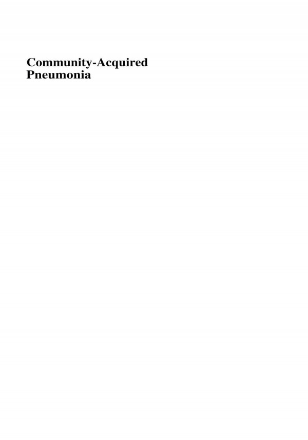 Communityacquired Pneumonia 1st Edition Jock Murray Auth