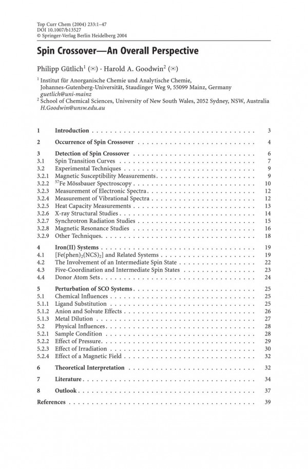 Spin Crossover In Transition Metal Compounds I 1st Edition Philipp Gütlich