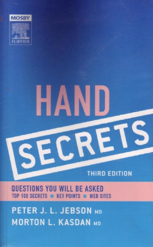 Secrets Series Hand Secrets 3rd Edition Peter J L Jebson Morton L Kasdan