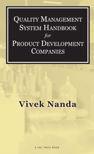 Quality Management System Handbook For Product Development Companies Nanda