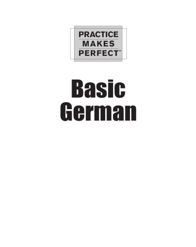 Practice Makes Perfect Basic German Wochenske Jolene