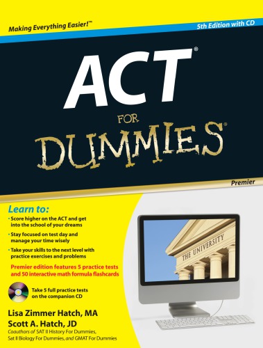 Act For Dummies Hatch Lisa Zimmerhatch Scott A