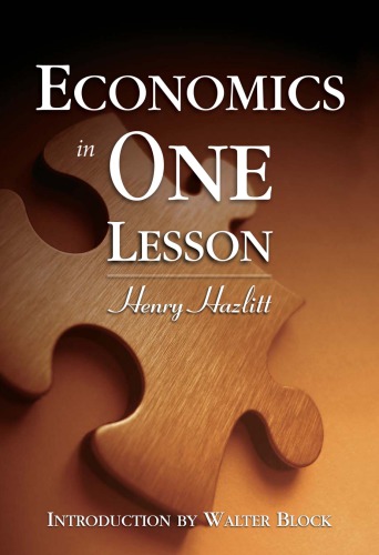 Economics In One Lesson Hazlitt Henry
