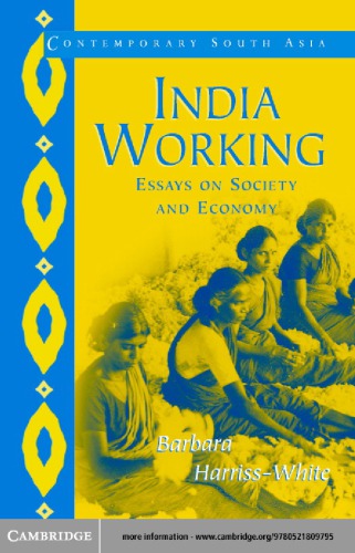 India Working Essays On Society And Economy Harrisswhite Barbara
