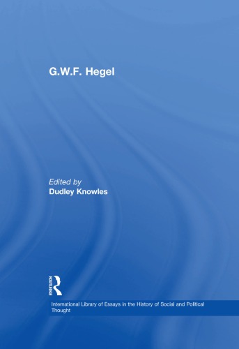 Gwf Hegel Hegel Georg Wilhelm Friedrichknowles Dudley