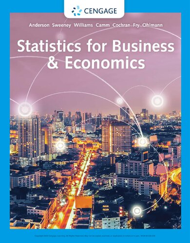 Statistics For Business Economics 14e David R Anderson Dennis J Sweeney