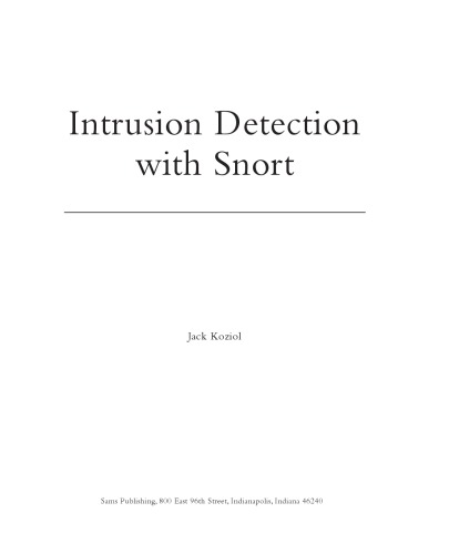 Snort Intrusion Detection Koziol Jack