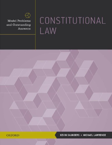 Constitutional Law Model Problems And Outstanding Answers Lawrence