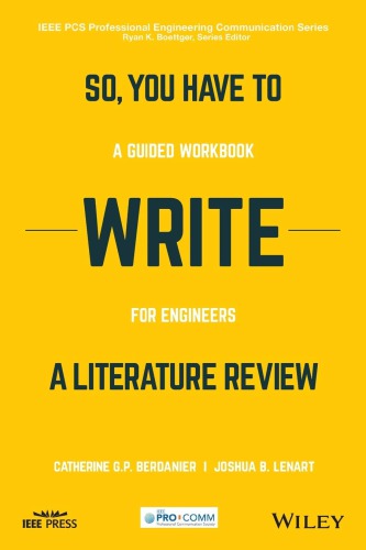 So You Have To Write A Literature Review 1st Edition Catherine Berdanier