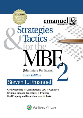Strategies Tactics For The Mbe 2ii Bar Review Series 3rd Edition Steven L Emanuel