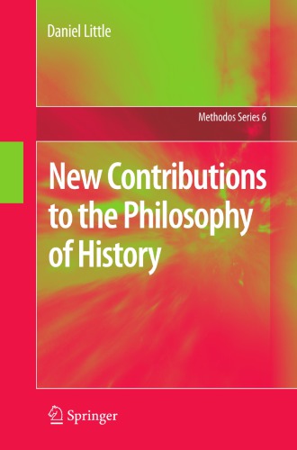 New Contributions To The Philosophy Of History Little Daniel