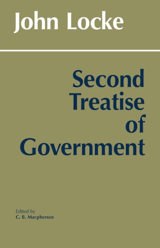 Second Treatise Of Government Locke Johnmacpherson C B