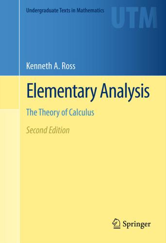 Elementary Analysis The Theory Of Calculus Second Edition Lpez