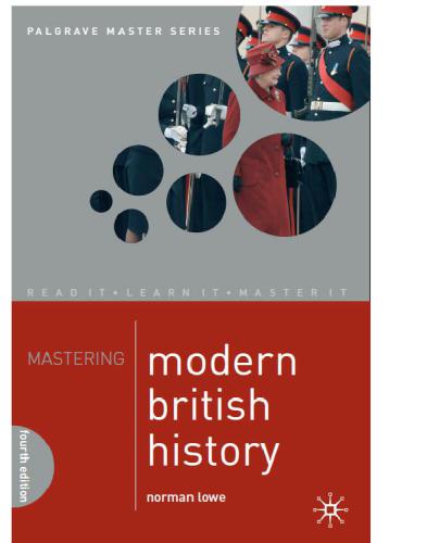 Mastering Modern British History 4ed 4th Edition Lowe Norman