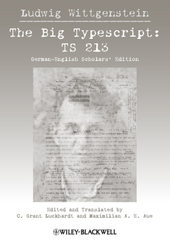Big Typescript Ts 213 Ludwig Wittgensteinc Grant Luckhardtmaximilian A E Aue