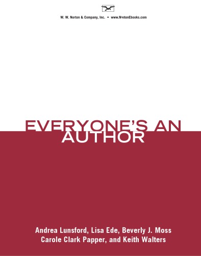 Everyones An Author 1st Ed Lunsford Andrea A