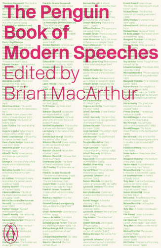 The Penguin Book Of Modern Speeches Third Revised Edition Brian Macarthur