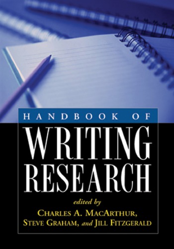 Handbook Of Writing Research Macarthur Charles Agraham Stevefitzgerald