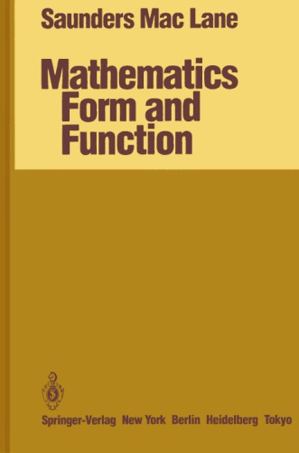 Mathematics Form And Function Maclane Saunders