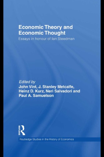 Economic Theory And Economic Thought Essays In Honour Of Ian Steedman Marshall