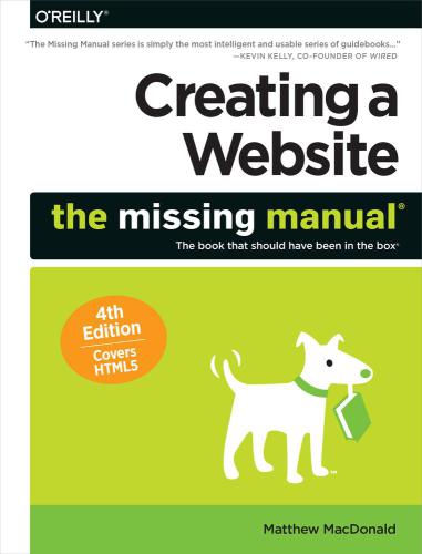 Creating A Website The Missing Manual The Book That Should Have Been In The Box Matthew Macdonald