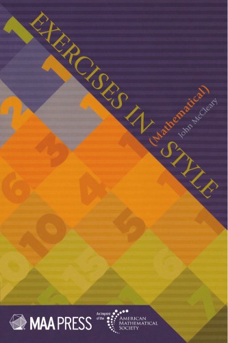 Exercises In Mathematical Style Stories Of Binomial Coefficients Mccleary