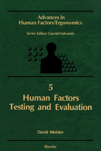 Human Factors Testing And Evaluation Meister D