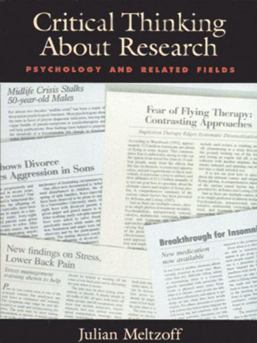 Critical Thinking About Research Psychology And Related Fields Meltzoff