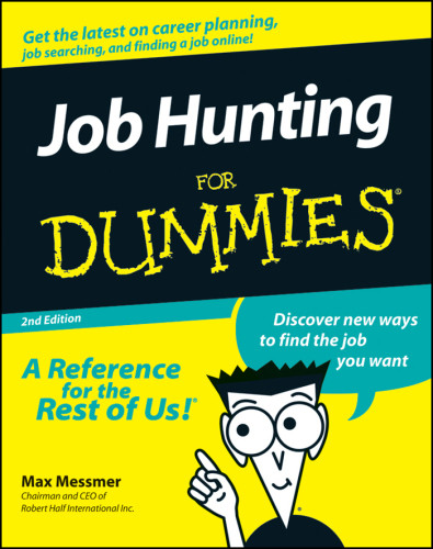 Job Hunting For Dummies 2 Ed Max Messmer